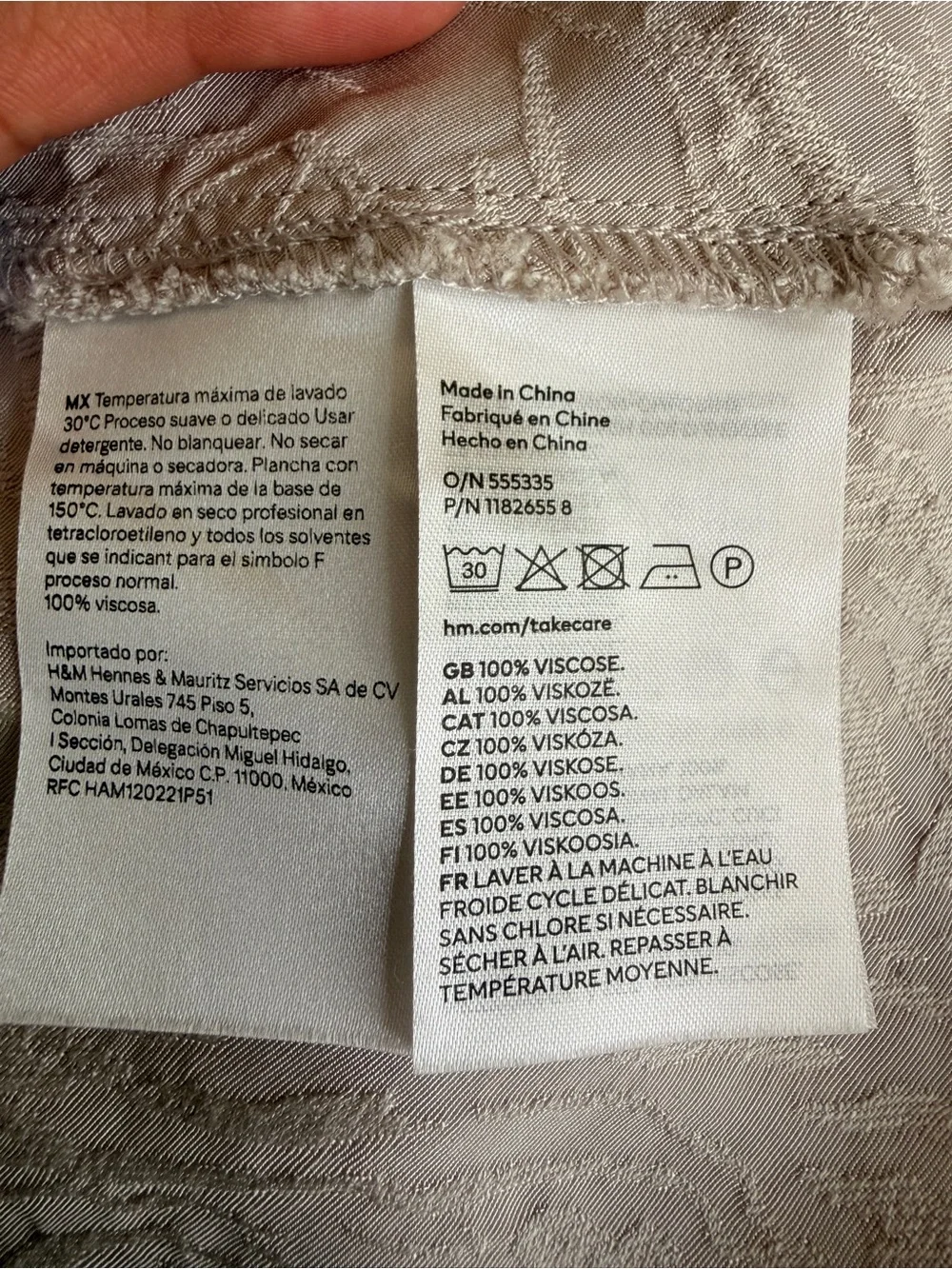 H&M Jacquard Slip‎ Dress Satin V-Neck Midi Champagne Beige Fairy Minimalist